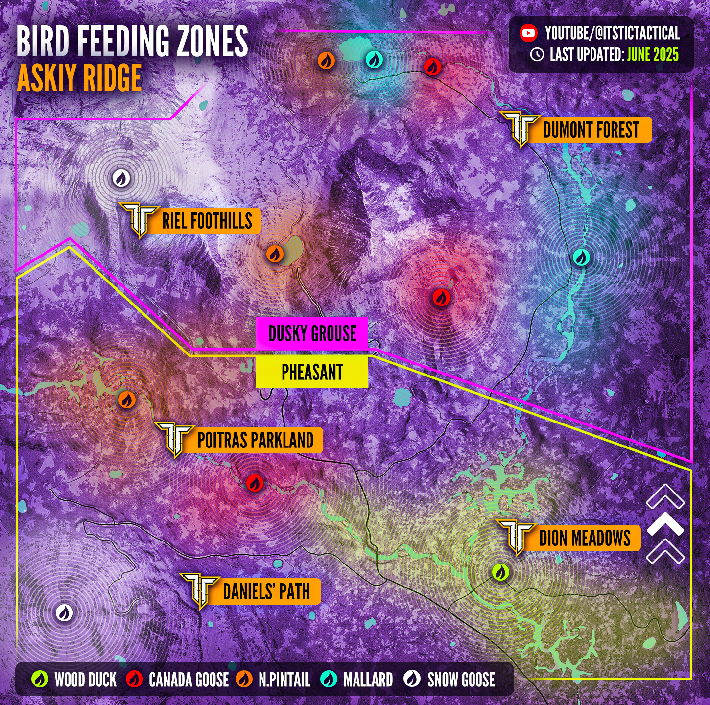 How to find all Bird Zones on Askiy Ridge – Hotspot Map